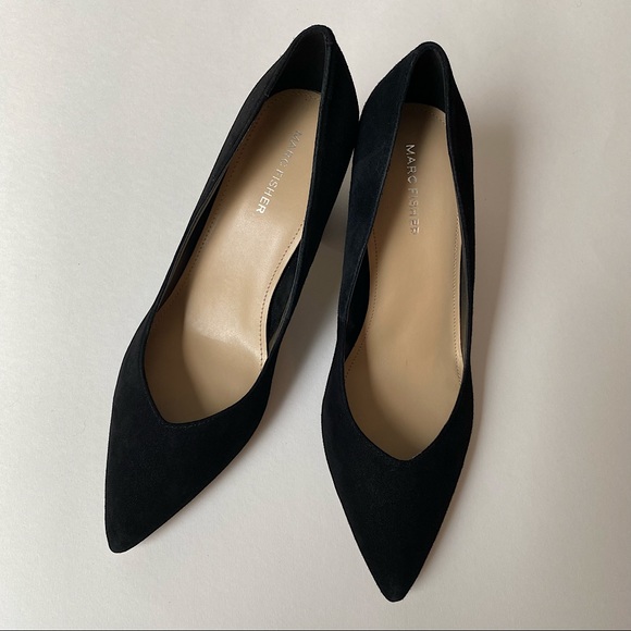 Marc Fisher Shoes - Marc Fisher Caitlin Pump Black Suede Size 9